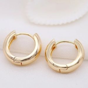 NWT 18k GOLD PLATED SMALL HOOP EARRINGS